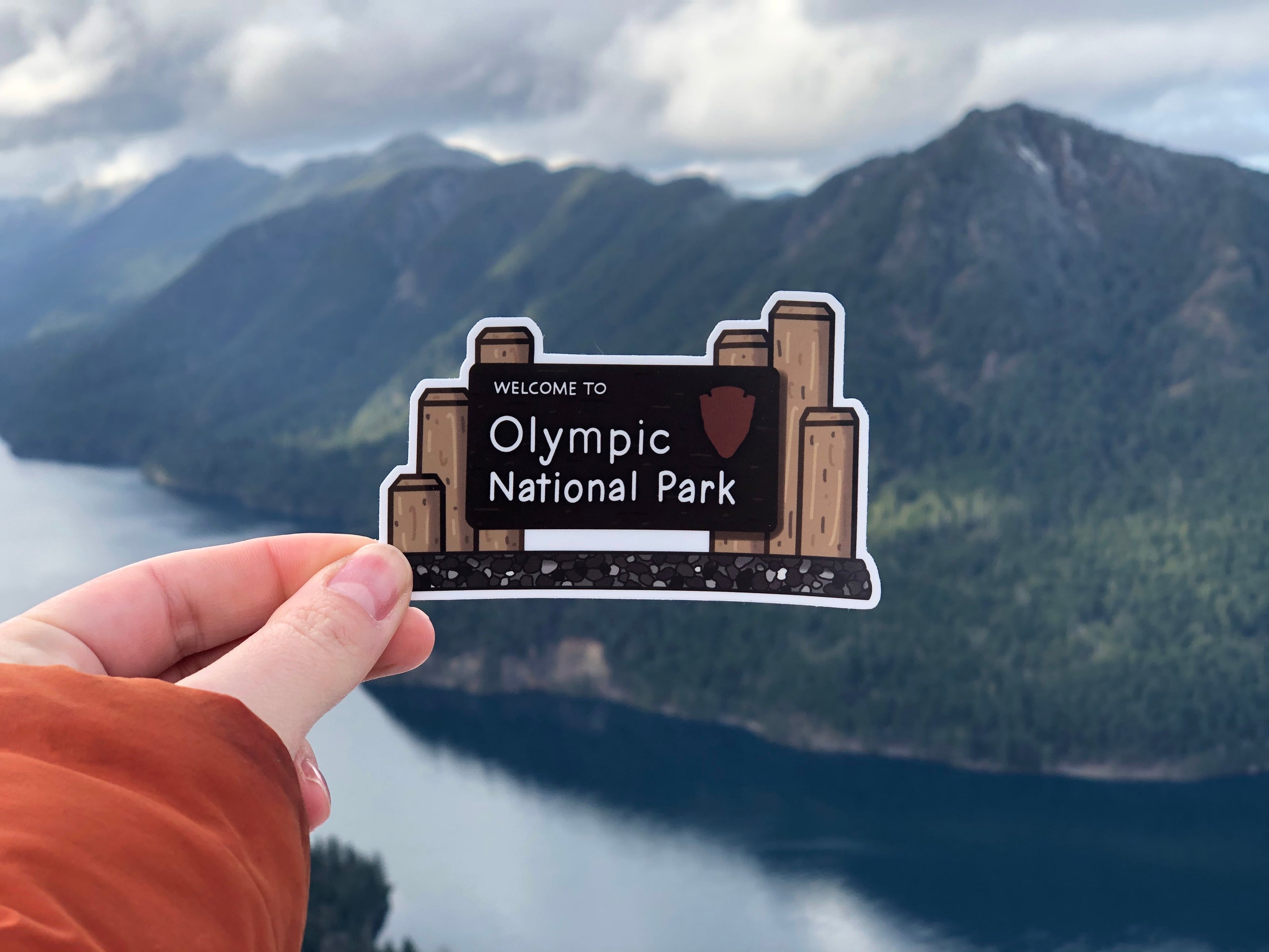 Large Olympic National Park Sign Sticker